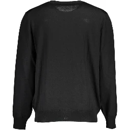 Black Wool Mens Sweater