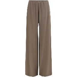 Brown Viscose Casual Pants
