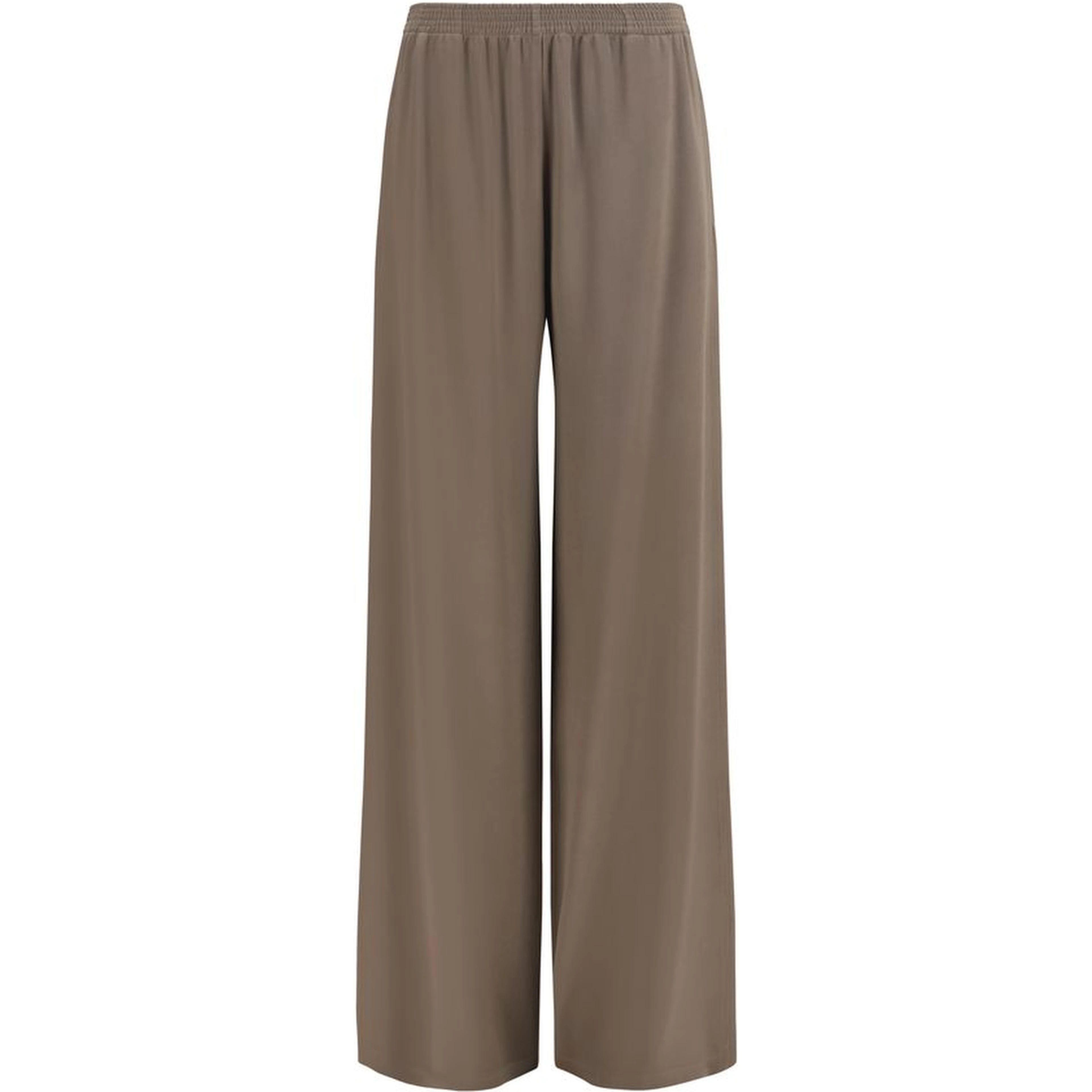 Brown Viscose Casual Pants