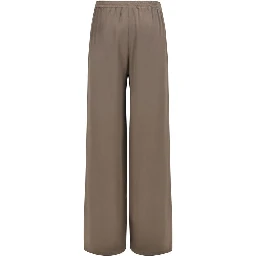 Brown Viscose Casual Pants