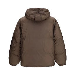 Brown Nylon Full-Length Jacket