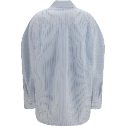 Blue Cotton Dress Shirt