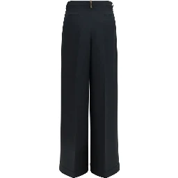 Black Acetate Casual Pants