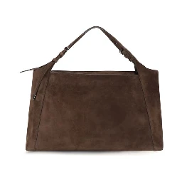 Brown Suede Leather Handbag