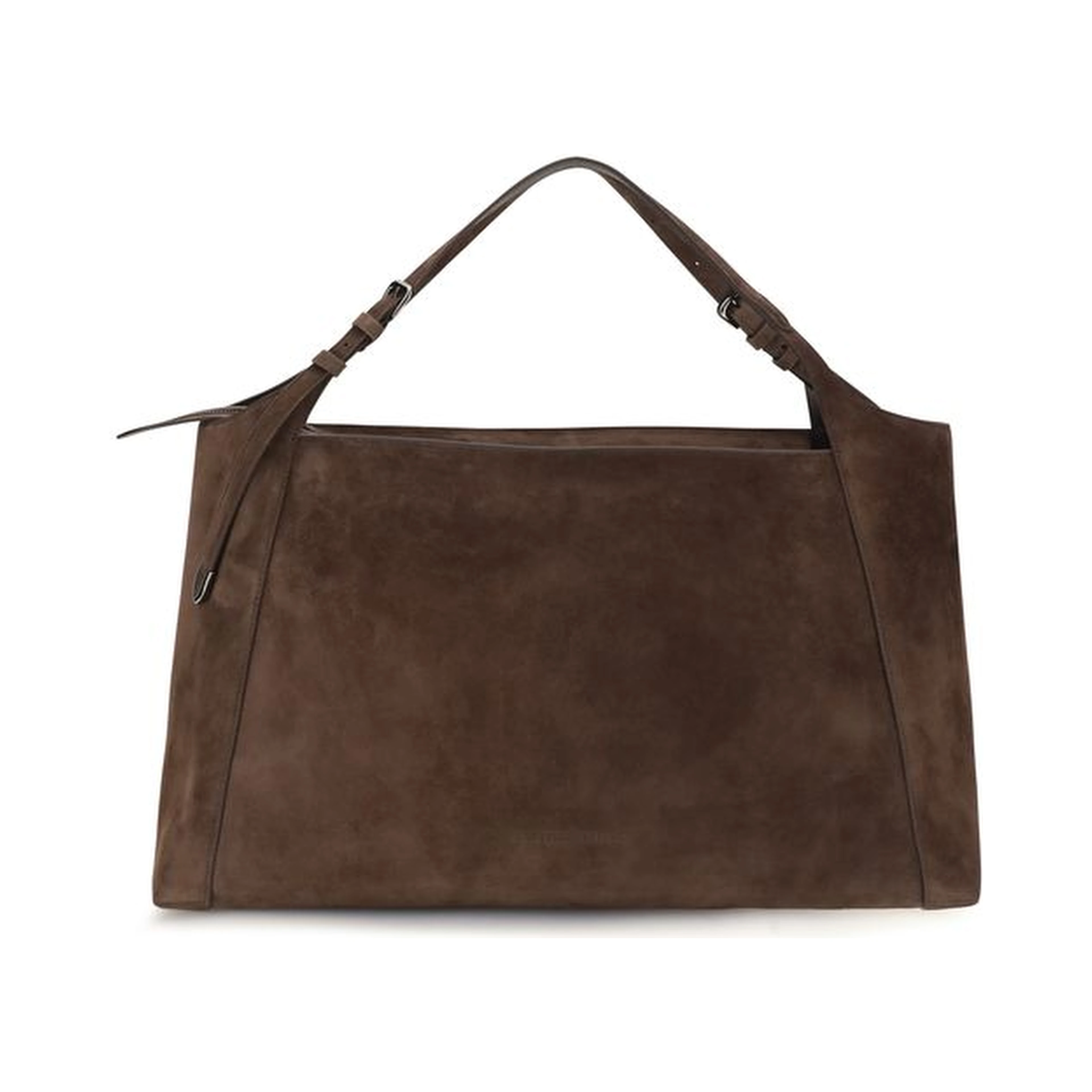 Brown Suede Leather Handbag