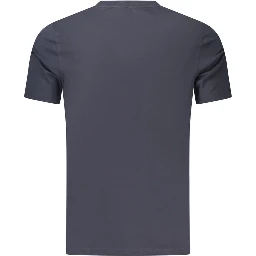 Blue Cotton Men's T-Shirt