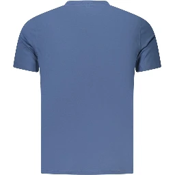 Blue Cotton Men's T-Shirt