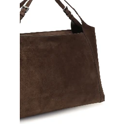 Brown Suede Leather Handbag