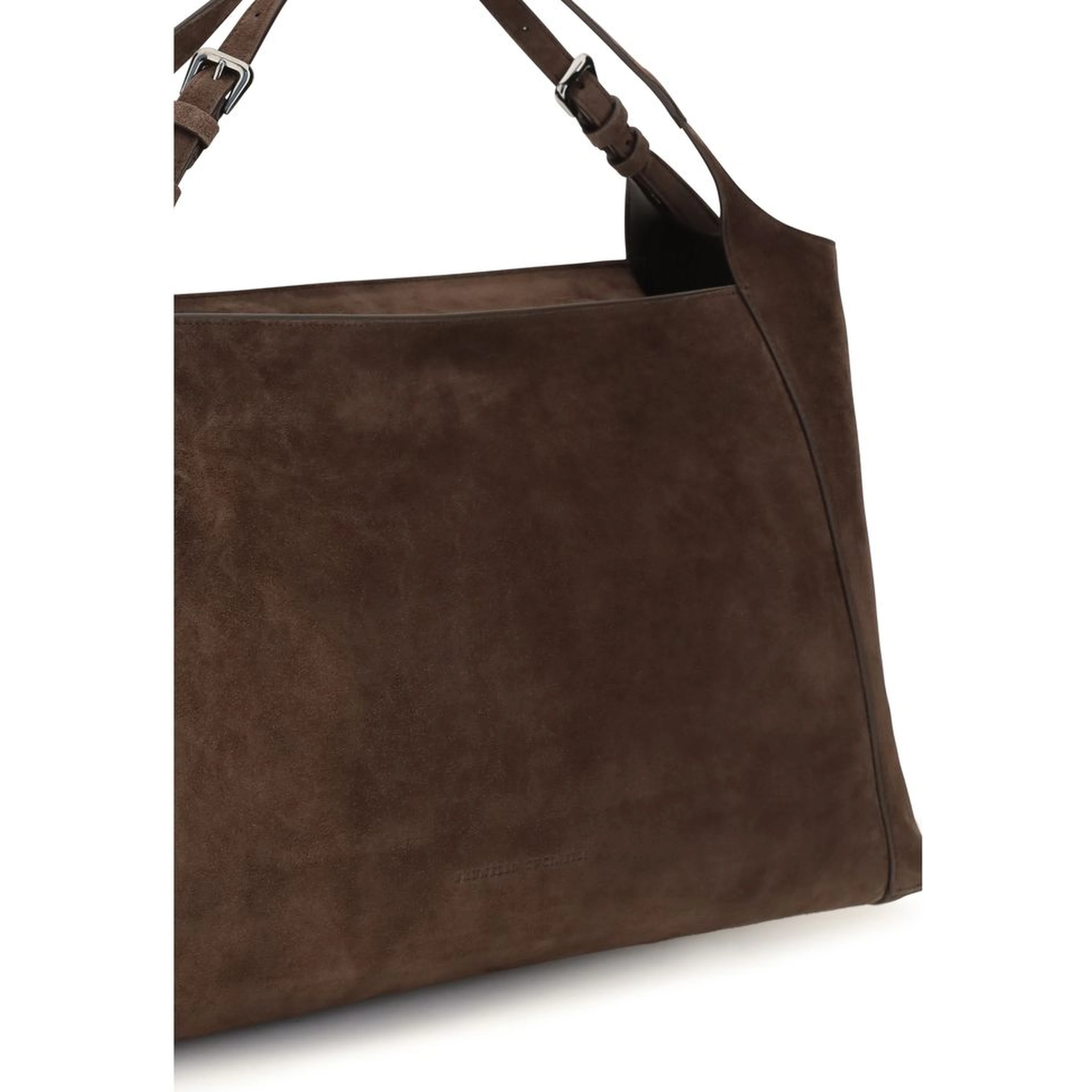 Brown Suede Leather Handbag