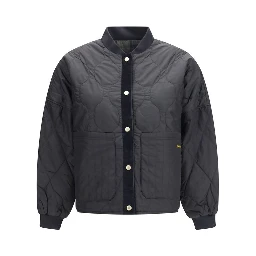 Black Polyester Bomber