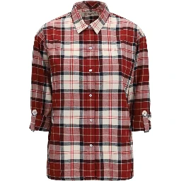 Red Cotton Pattern Shirt