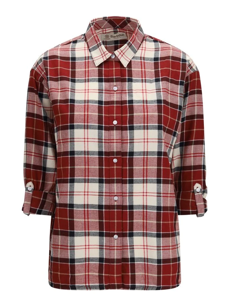 Red Cotton Pattern Shirt