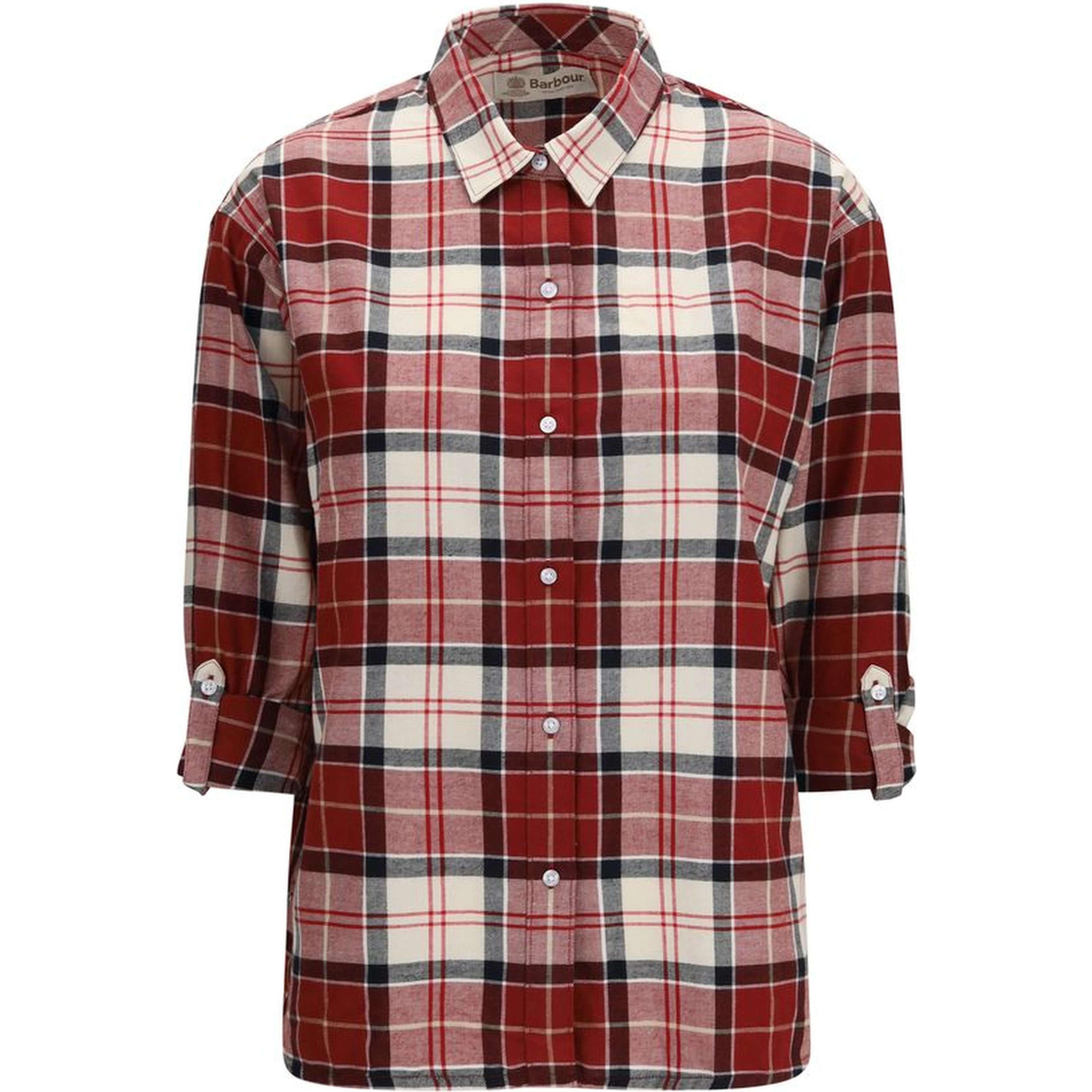 Red Cotton Pattern Shirt
