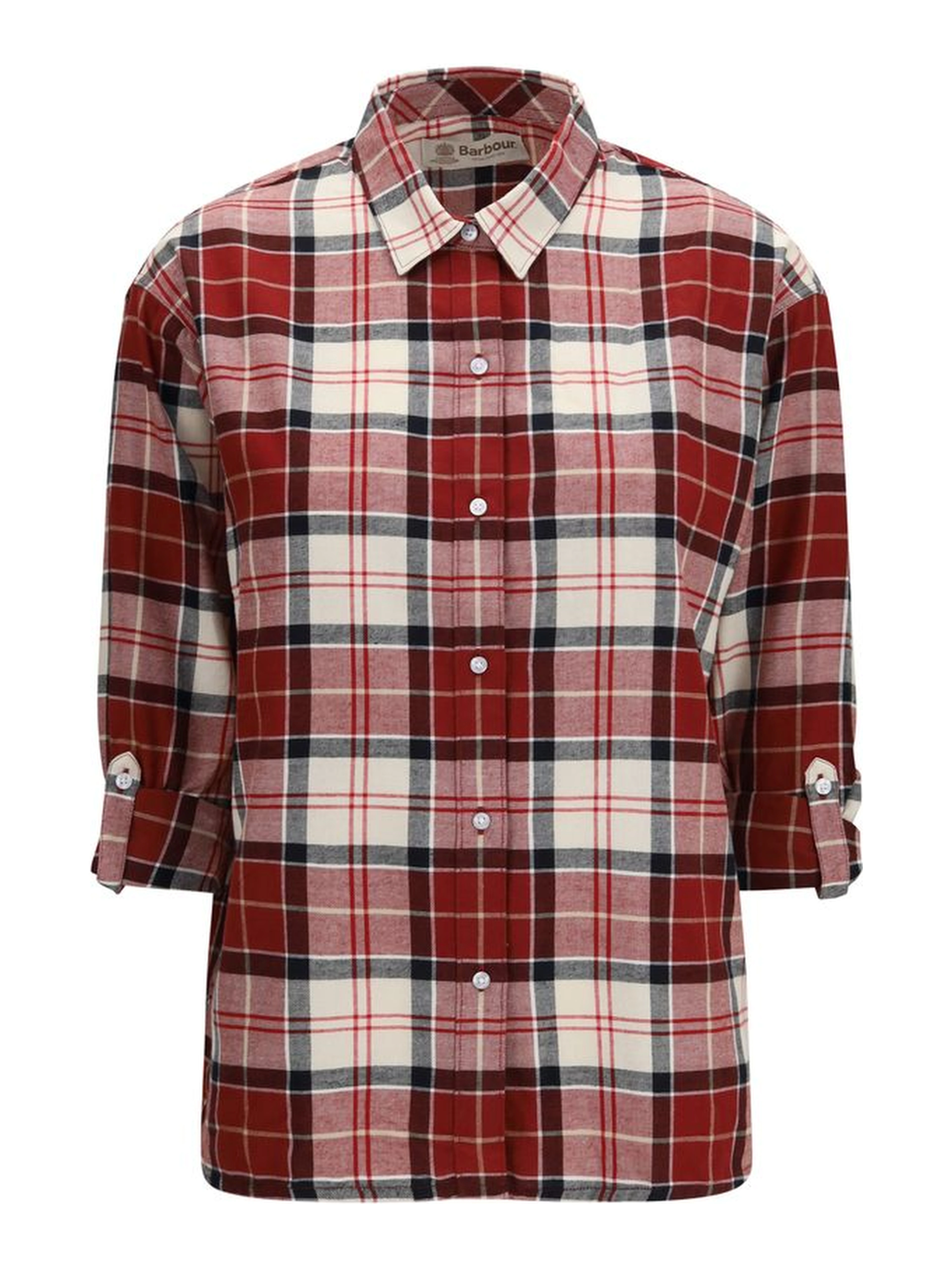 Red Cotton Pattern Shirt