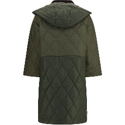 Bicolor Polyester Full-Length Jacket