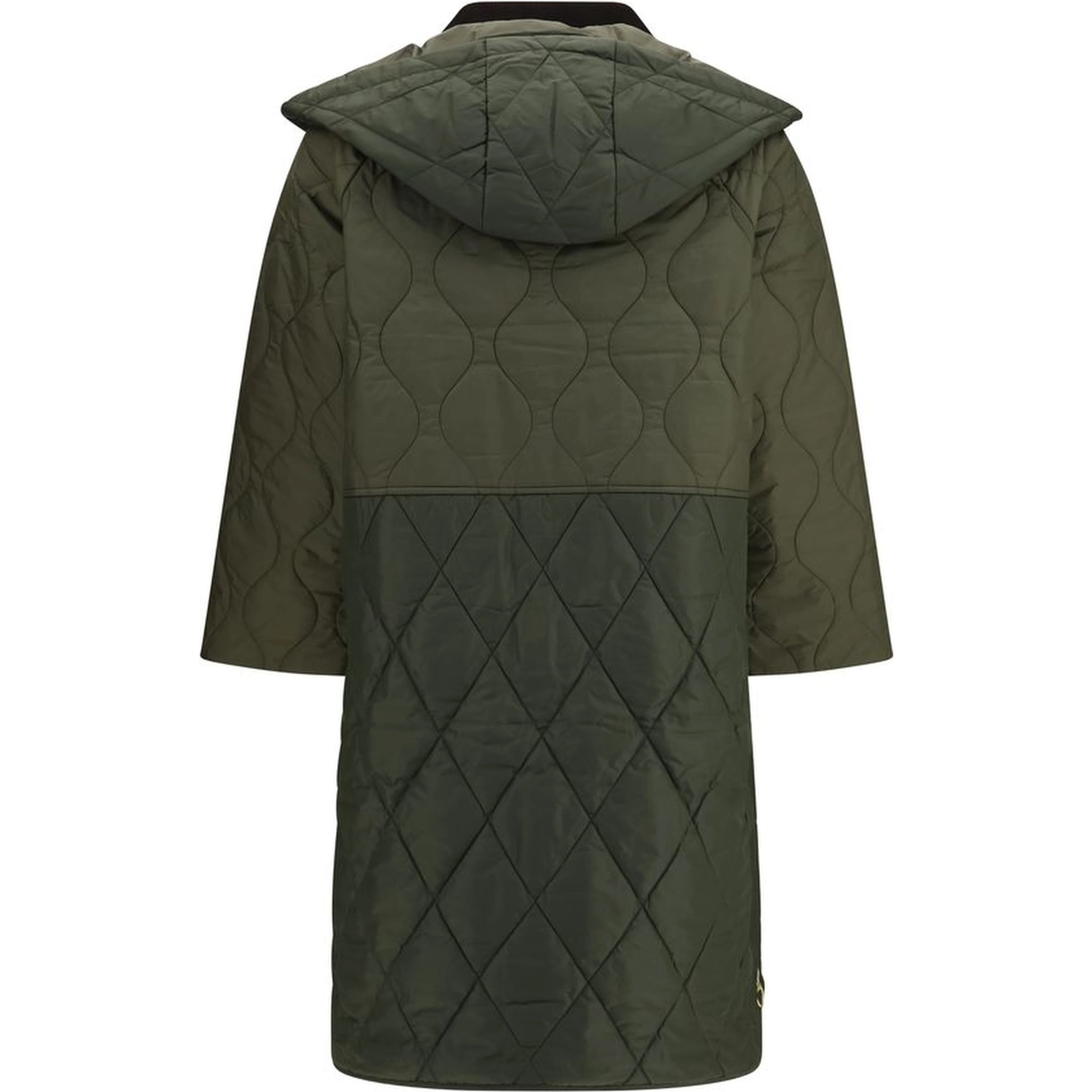 Bicolor Polyester Full-Length Jacket