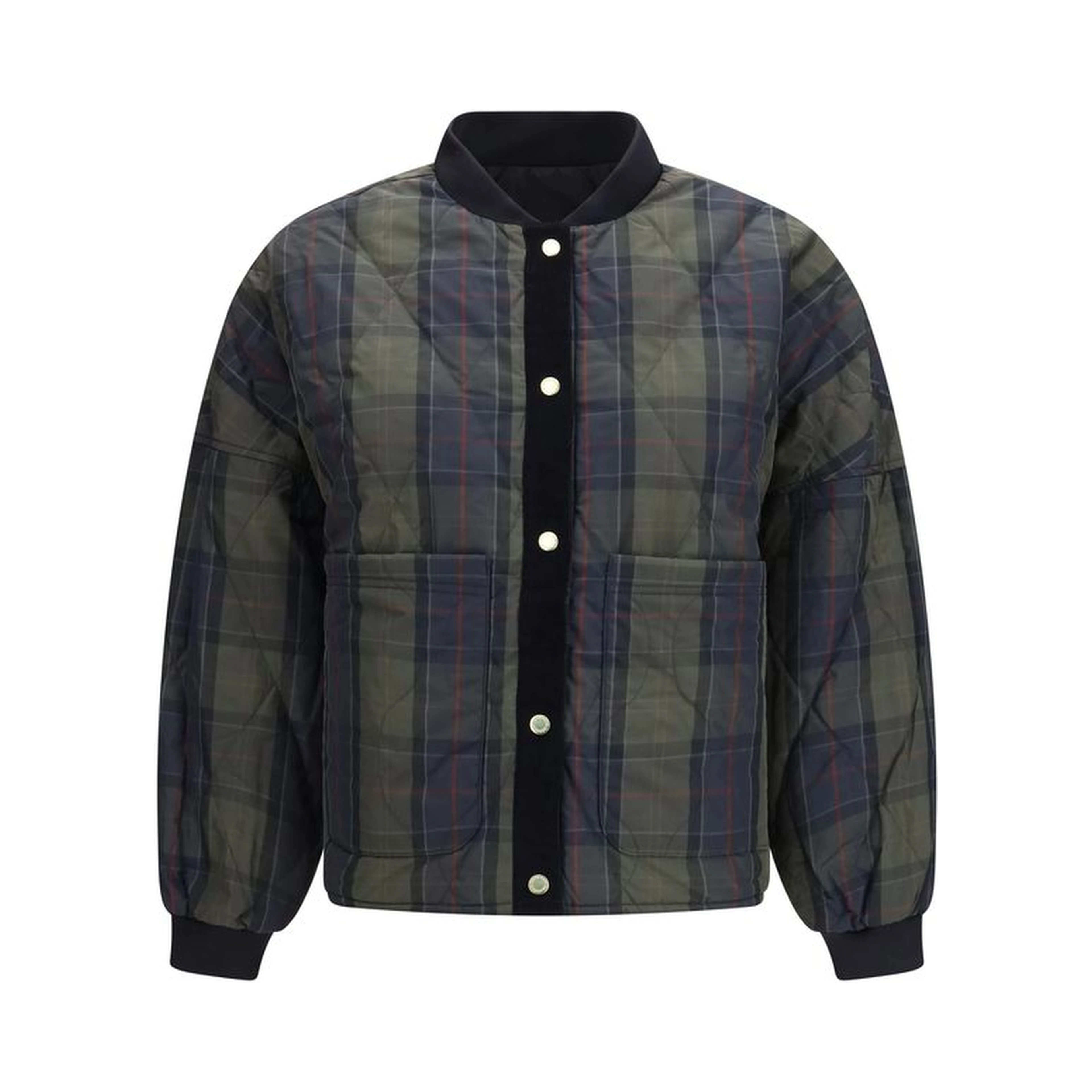 Black Polyester Bomber