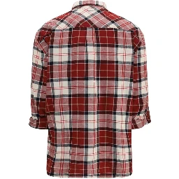 Red Cotton Pattern Shirt