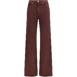 Bordeaux Cotton Straight-Leg Jeans