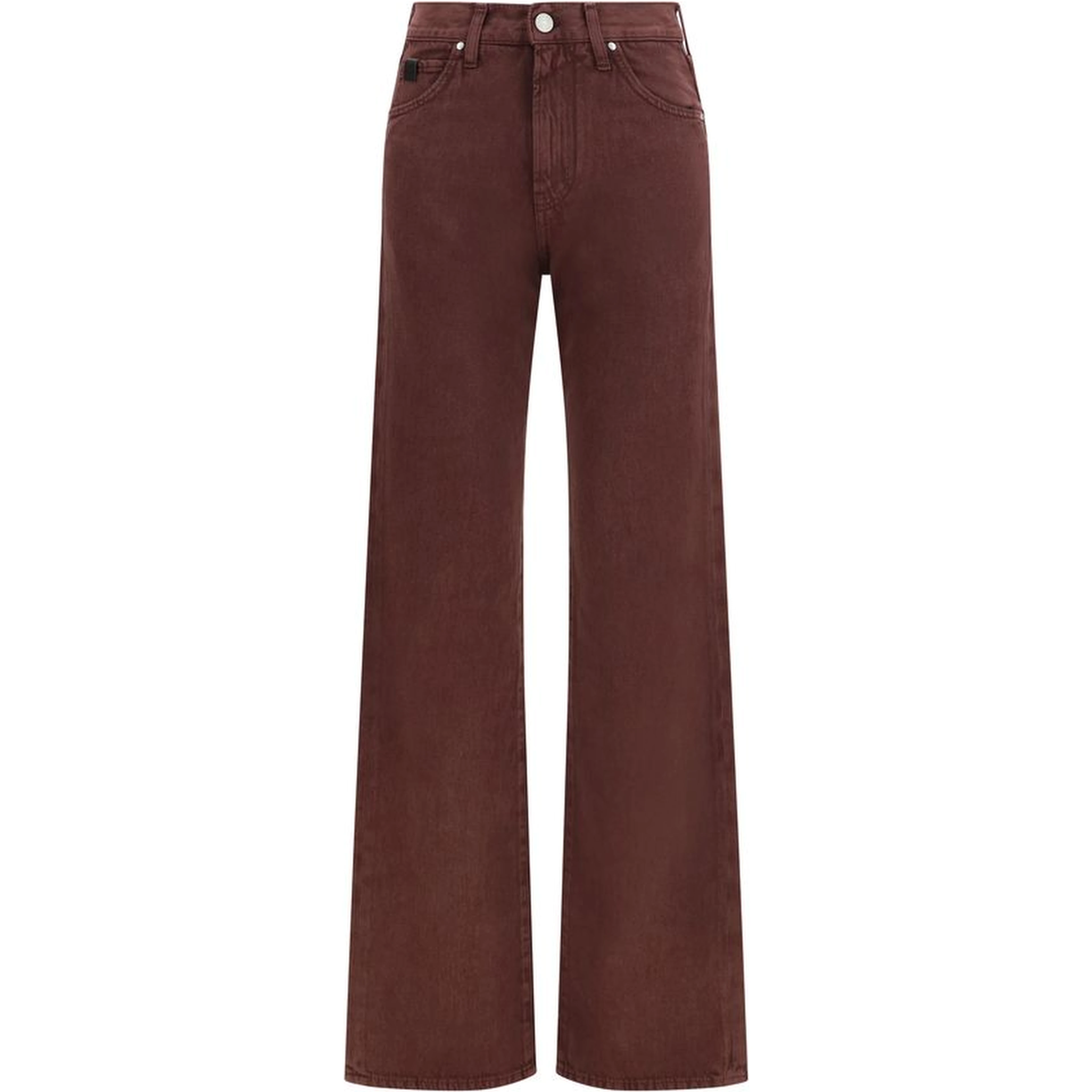 Bordeaux Cotton Straight-Leg Jeans