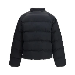 Black Polyamide Full-Length Jacket