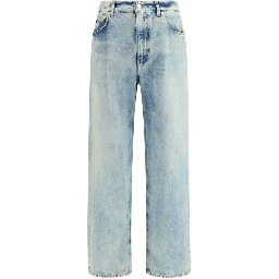Blue Cotton Relaxed Fit Jeans