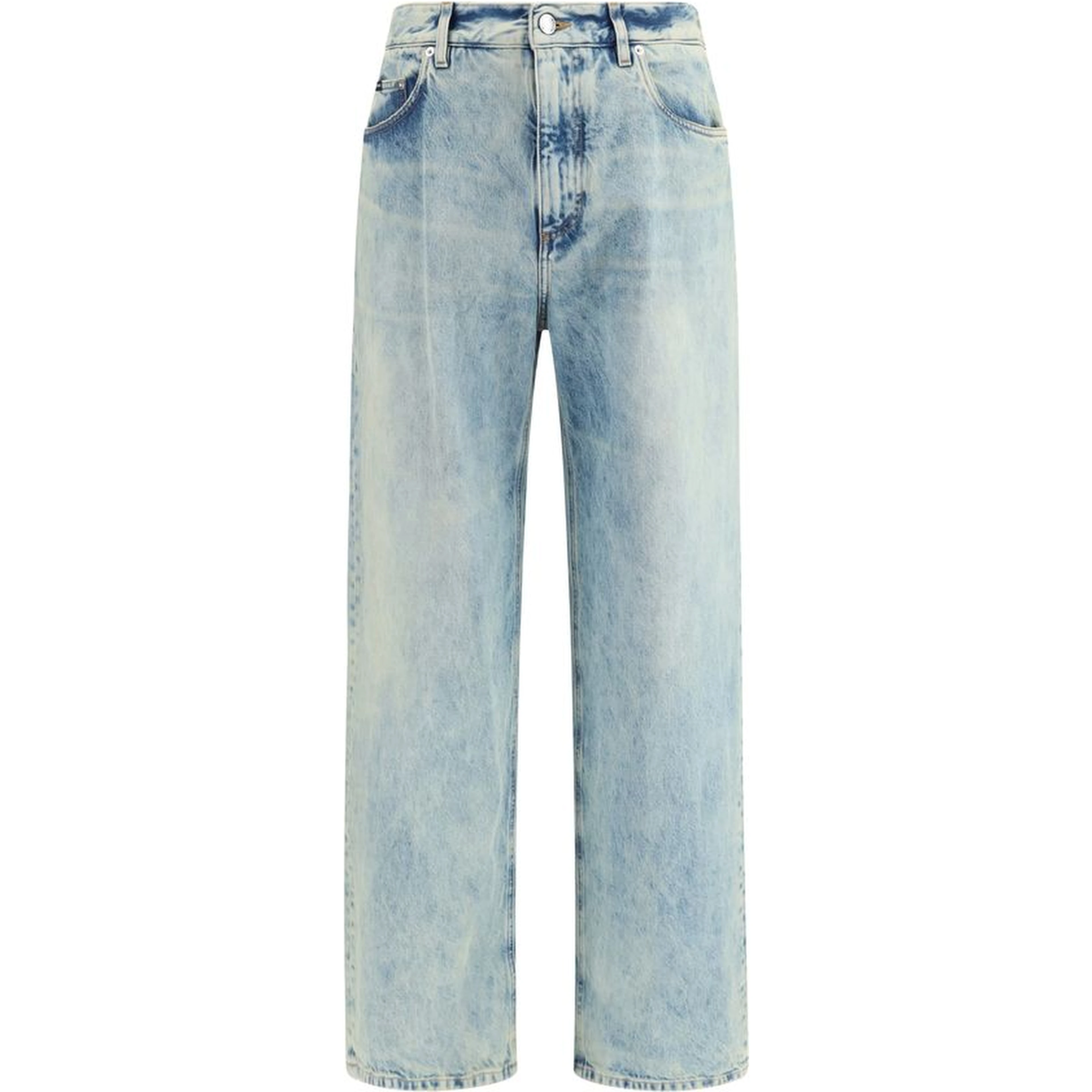 Blue Cotton Relaxed Fit Jeans