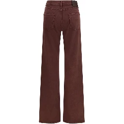 Bordeaux Cotton Straight-Leg Jeans