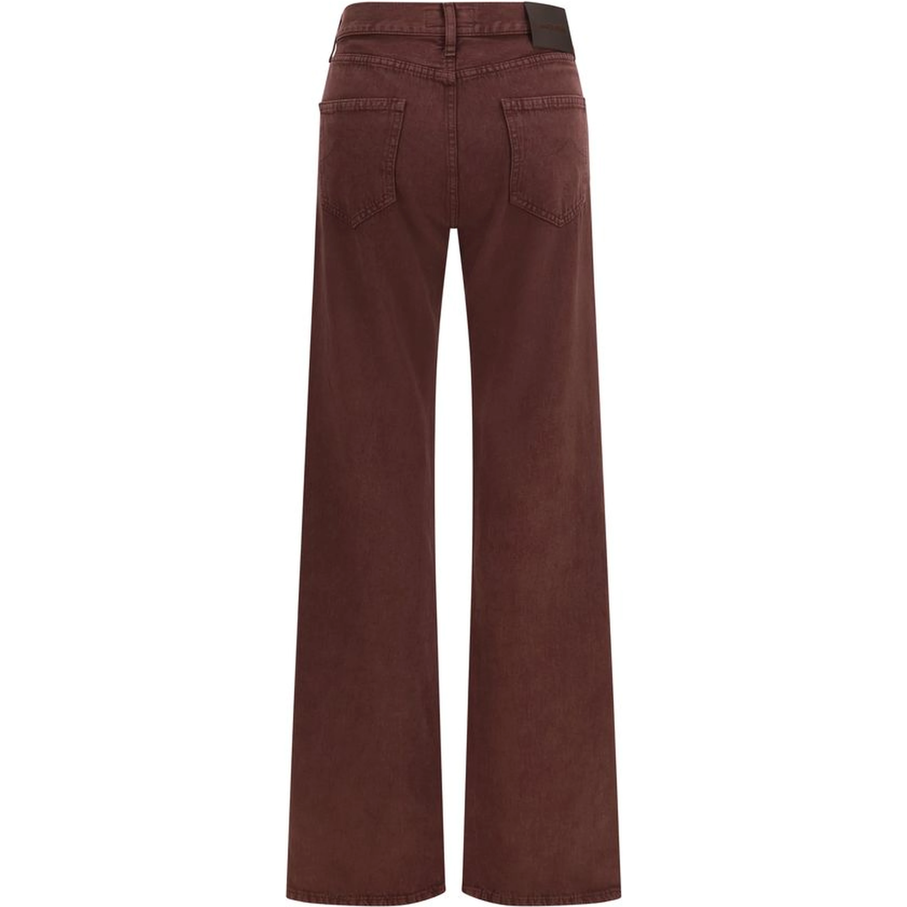 Bordeaux Cotton Straight-Leg Jeans