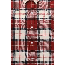 Red Cotton Pattern Shirt