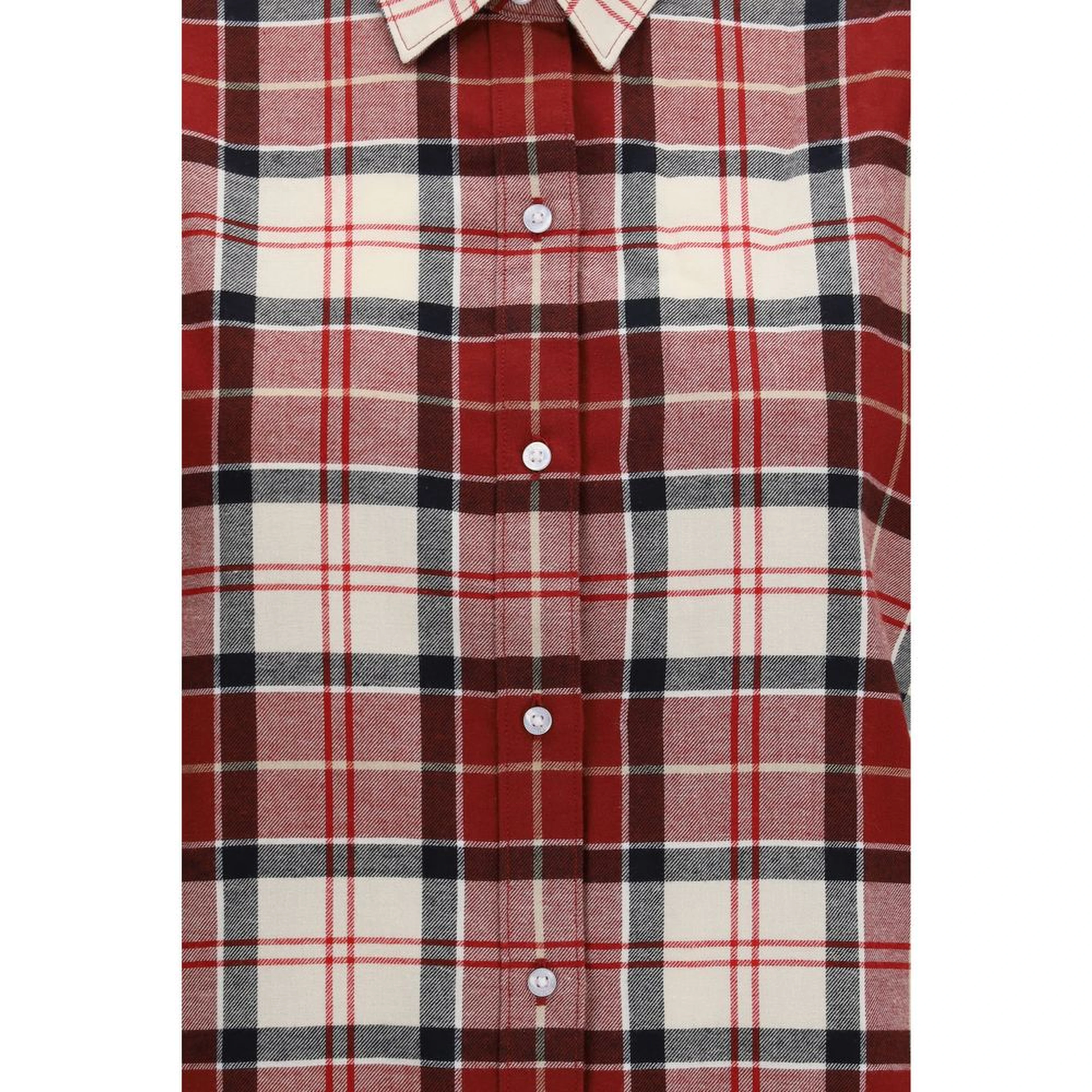 Red Cotton Pattern Shirt