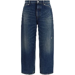 Blue Cotton Relaxed Fit Jeans