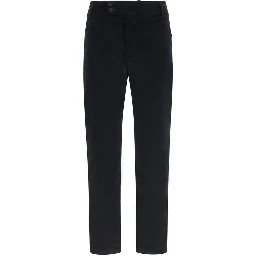 Black Cotton Casual Pants