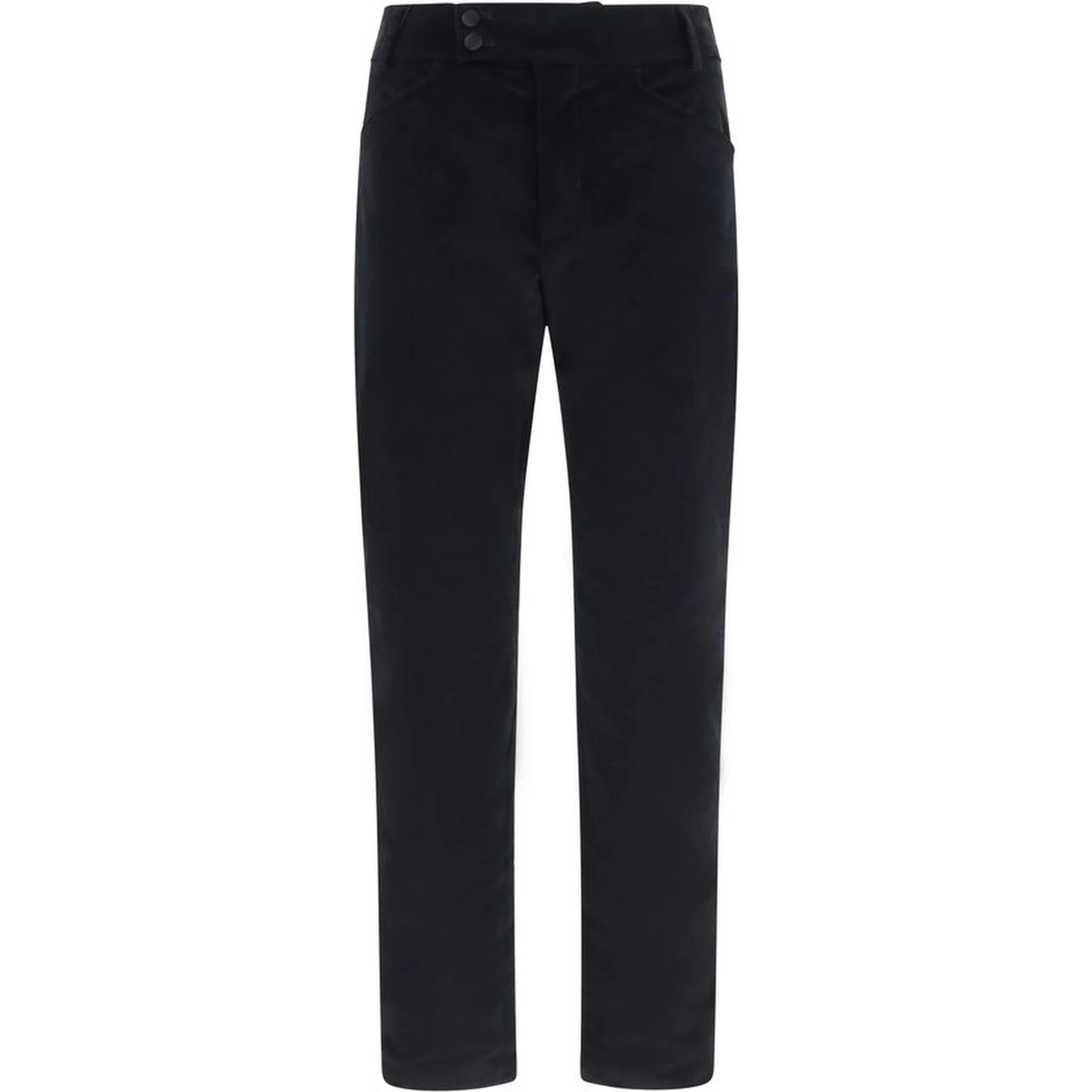 Black Cotton Casual Pants