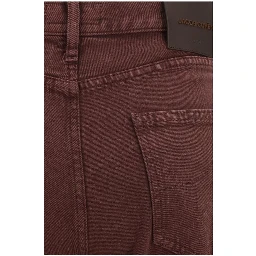 Bordeaux Cotton Straight-Leg Jeans