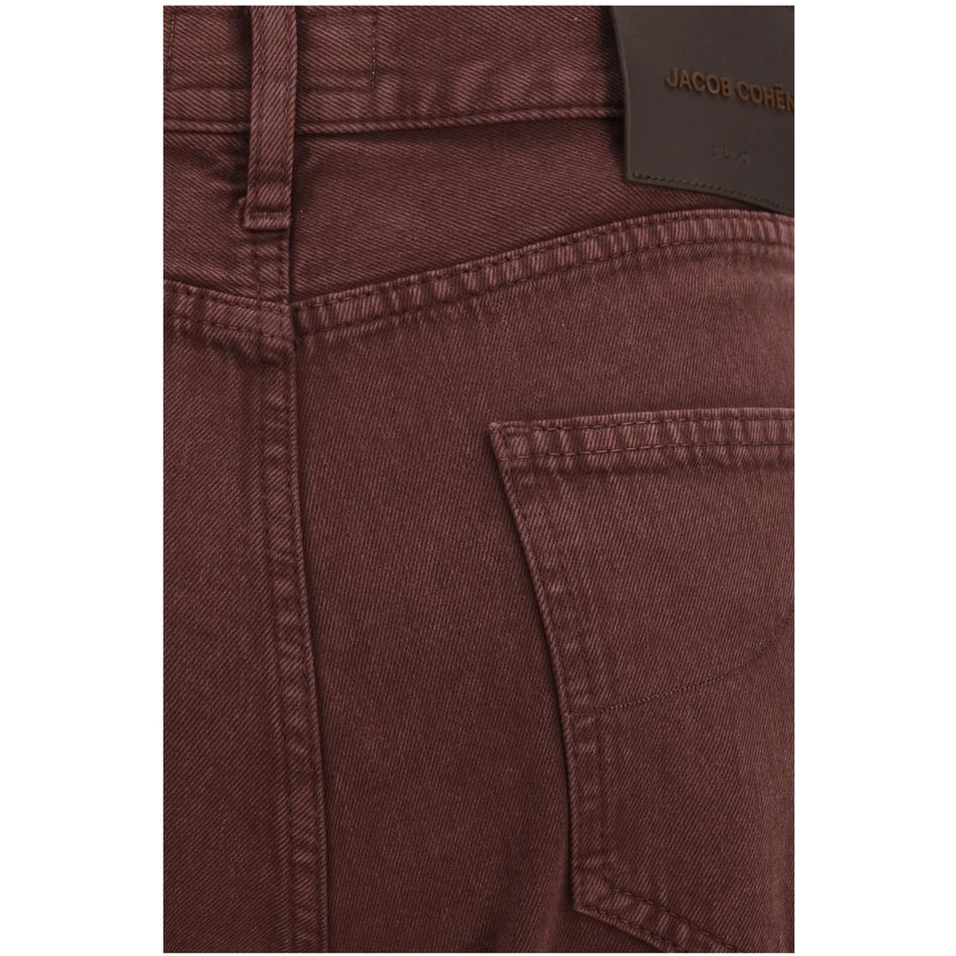 Bordeaux Cotton Straight-Leg Jeans