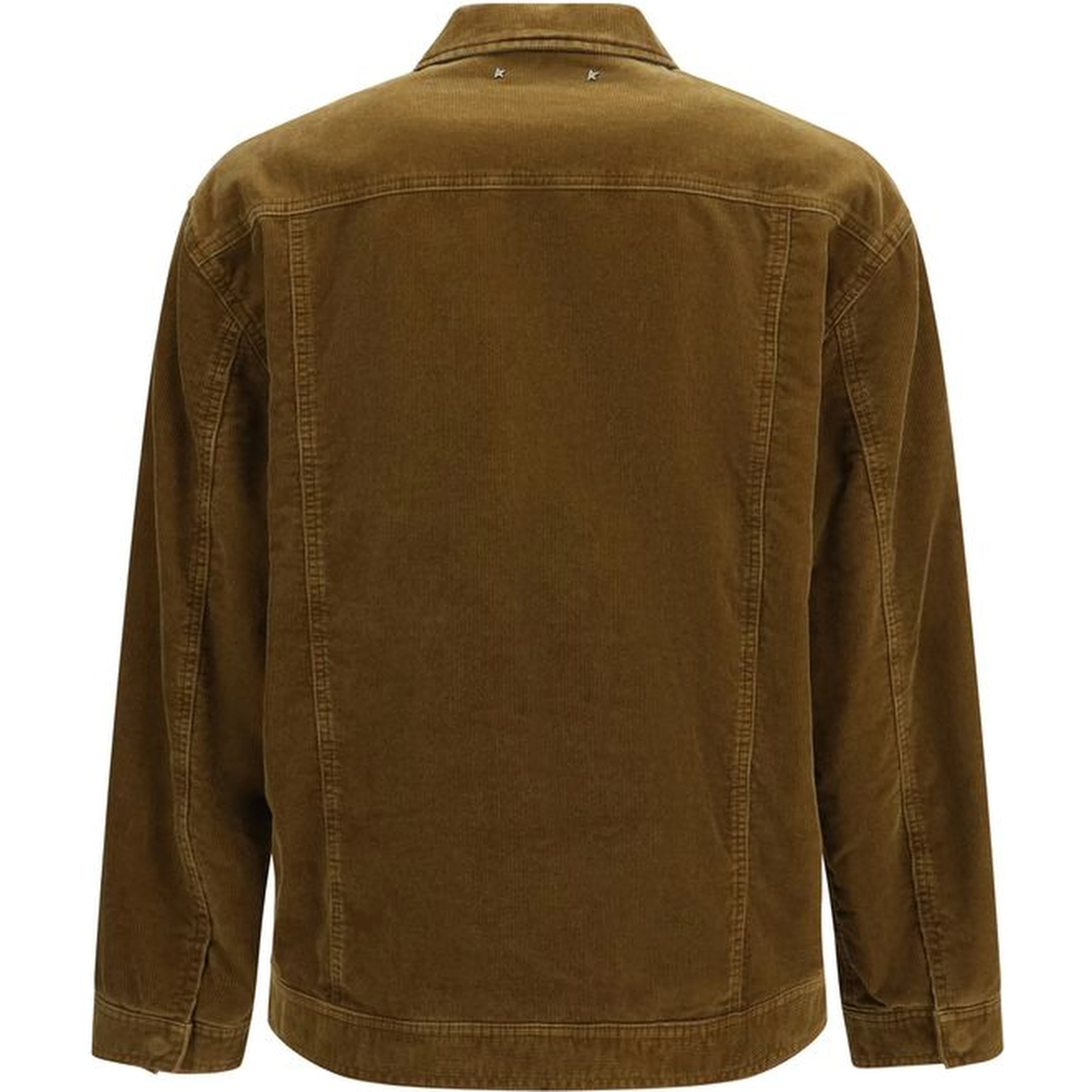 Brown Cotton Full-Length Jacket