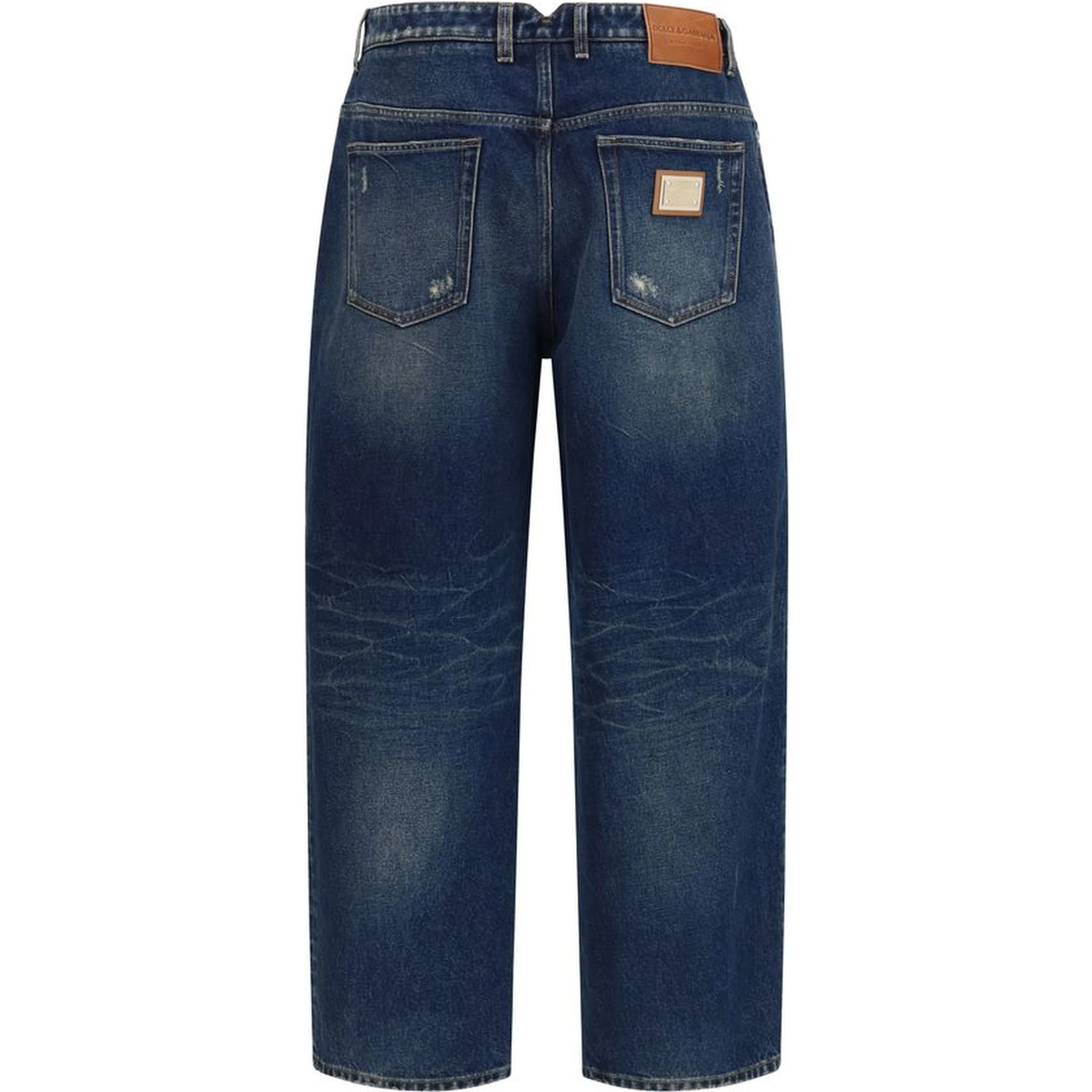 Blue Cotton Relaxed Fit Jeans