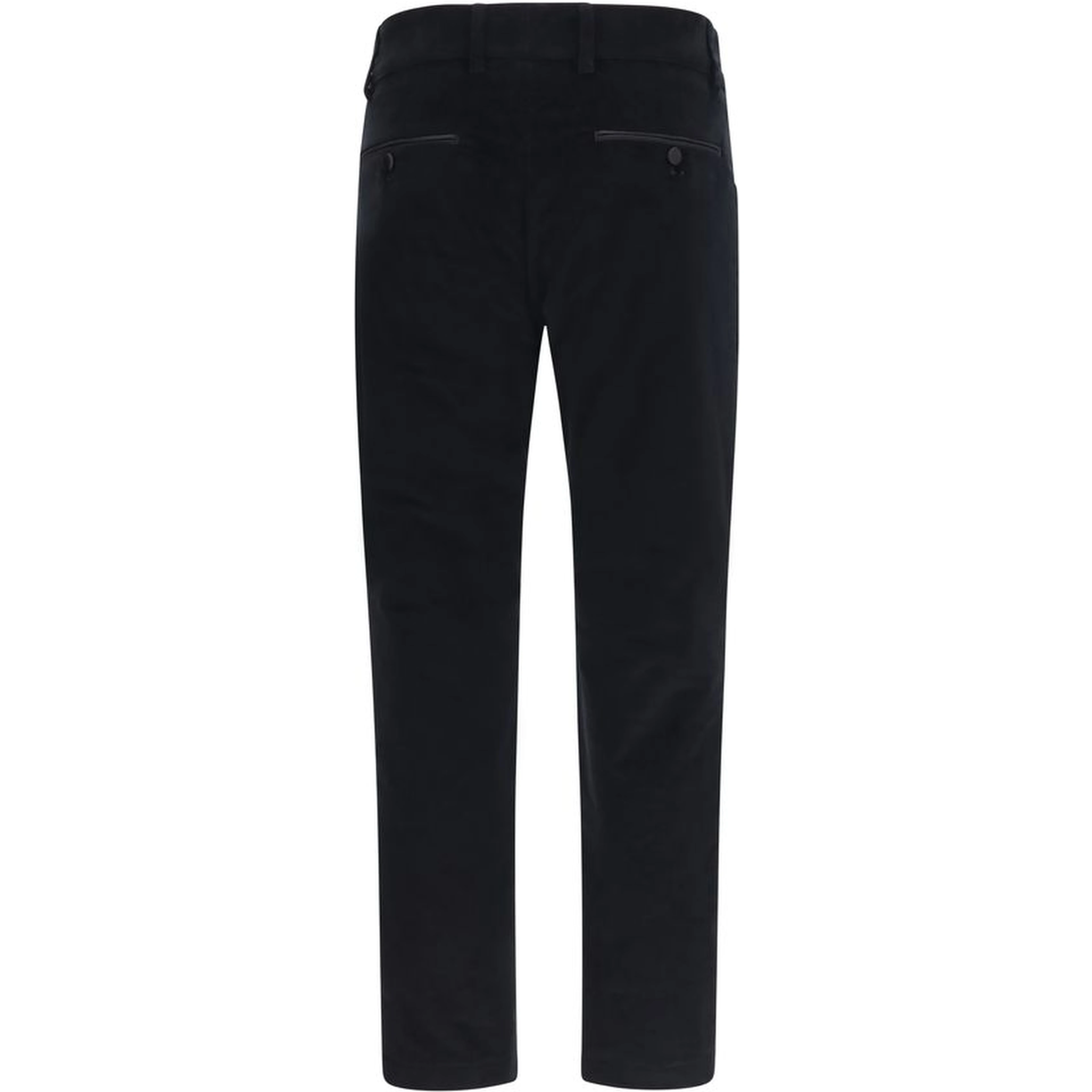 Black Cotton Casual Pants
