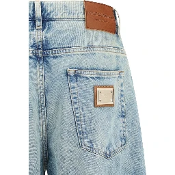 Blue Cotton Relaxed Fit Jeans