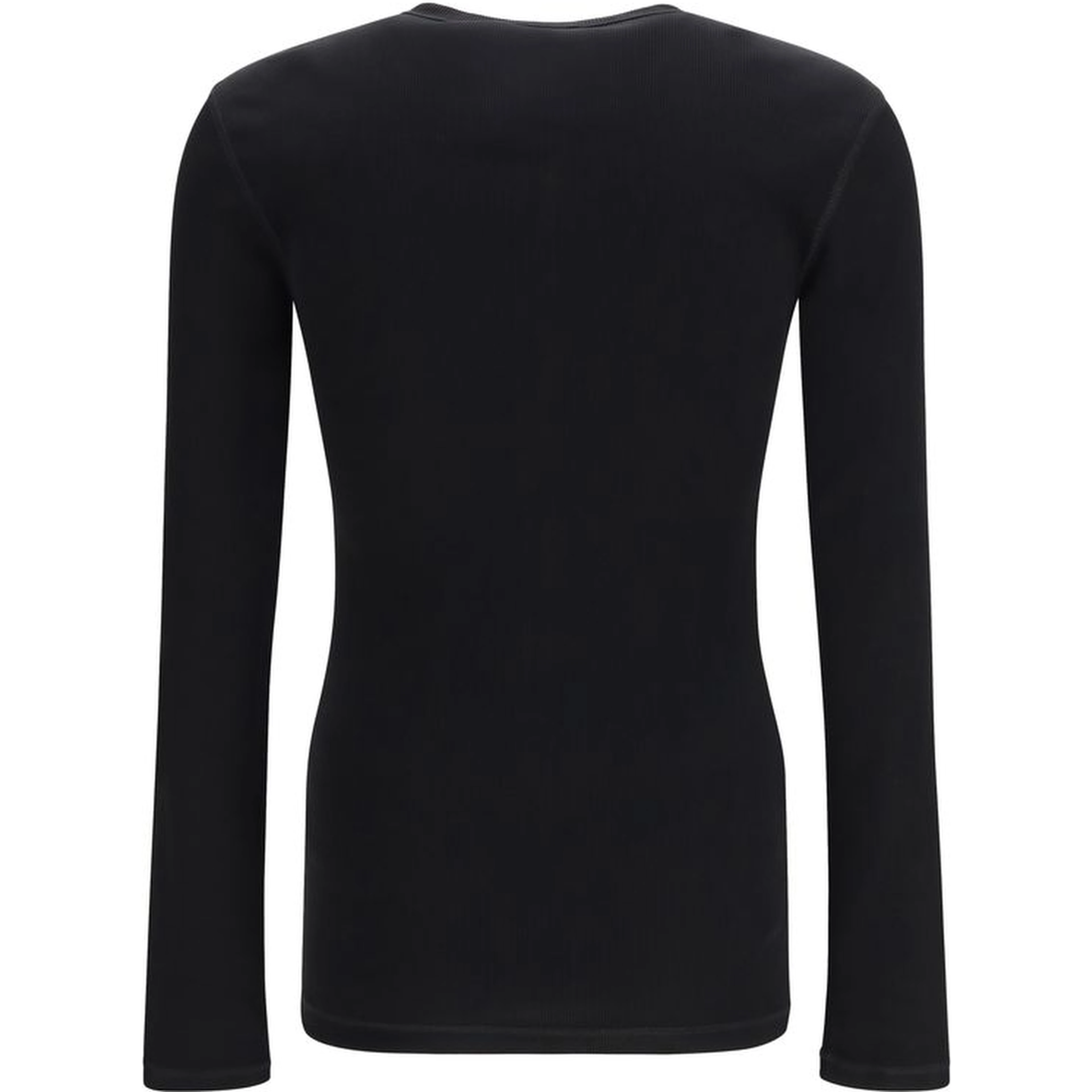 Black Cotton Long Sleeve T-Shirt