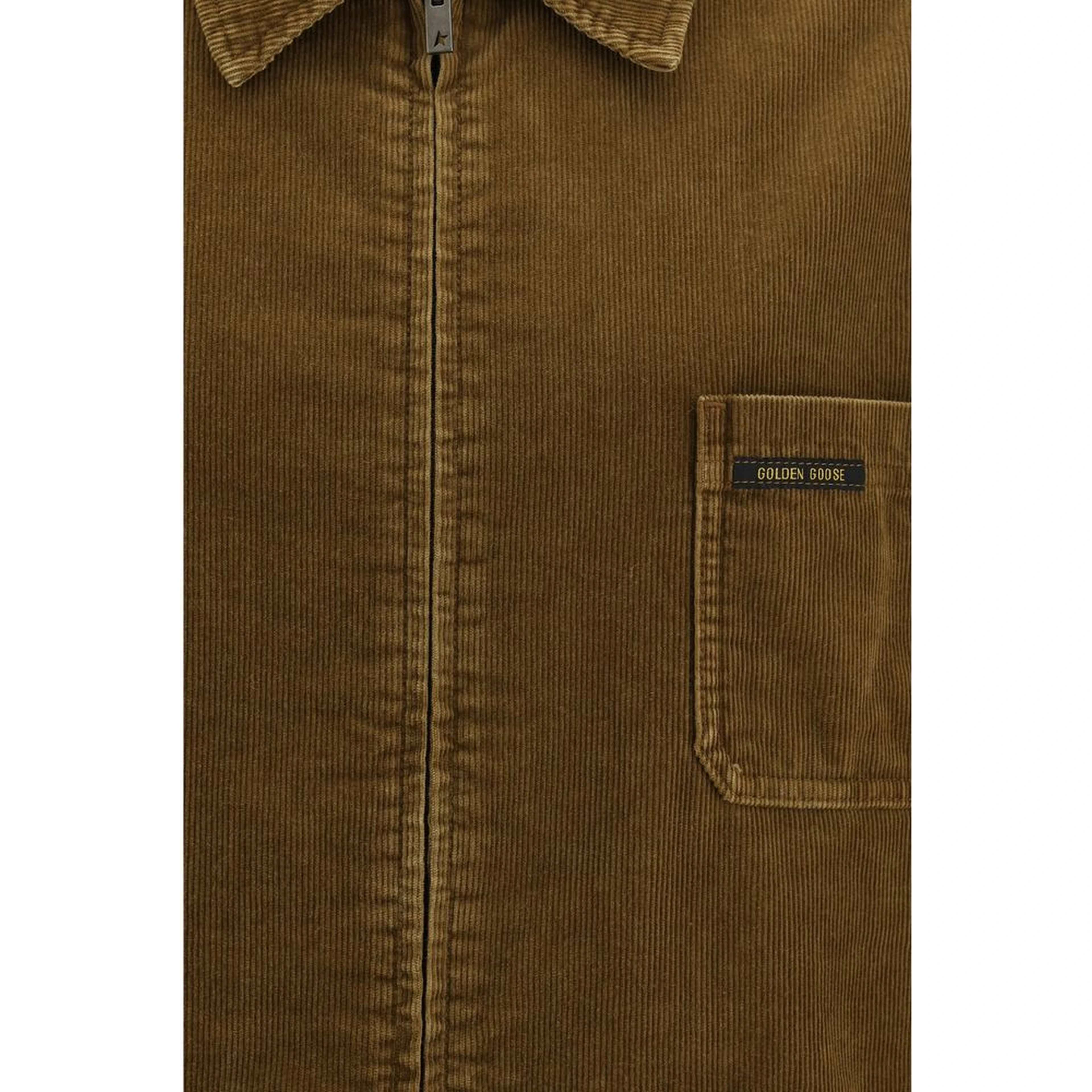 Brown Cotton Full-Length Jacket