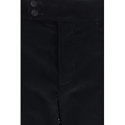 Black Cotton Casual Pants