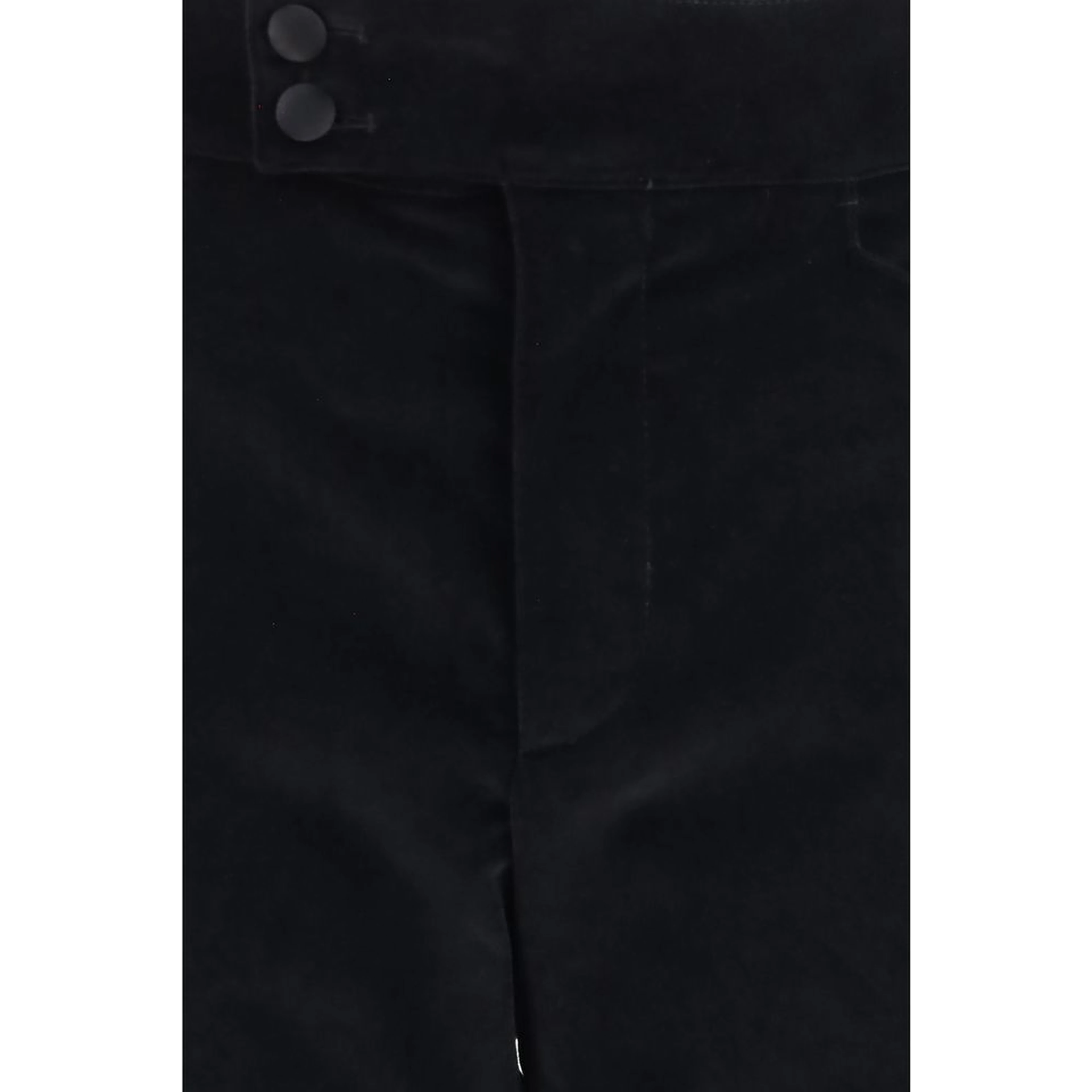 Black Cotton Casual Pants