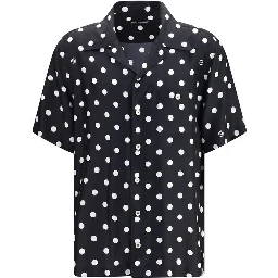 Black Silk Pattern Shirt