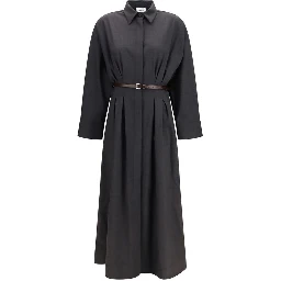 Gray Wool Oves Aries Casual Dress