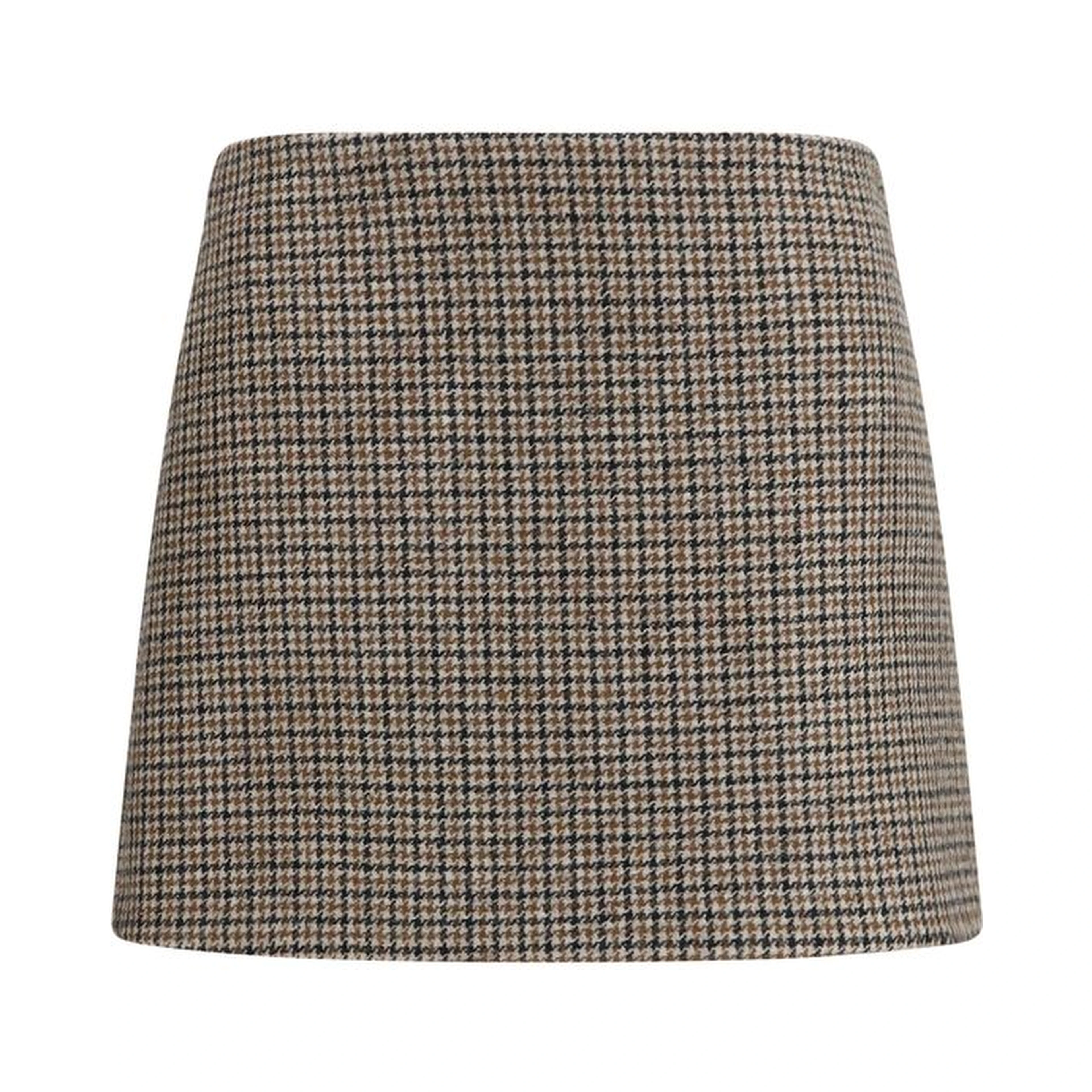 Brown Wool Oves Aries Mini Skirt