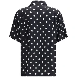 Black Silk Pattern Shirt