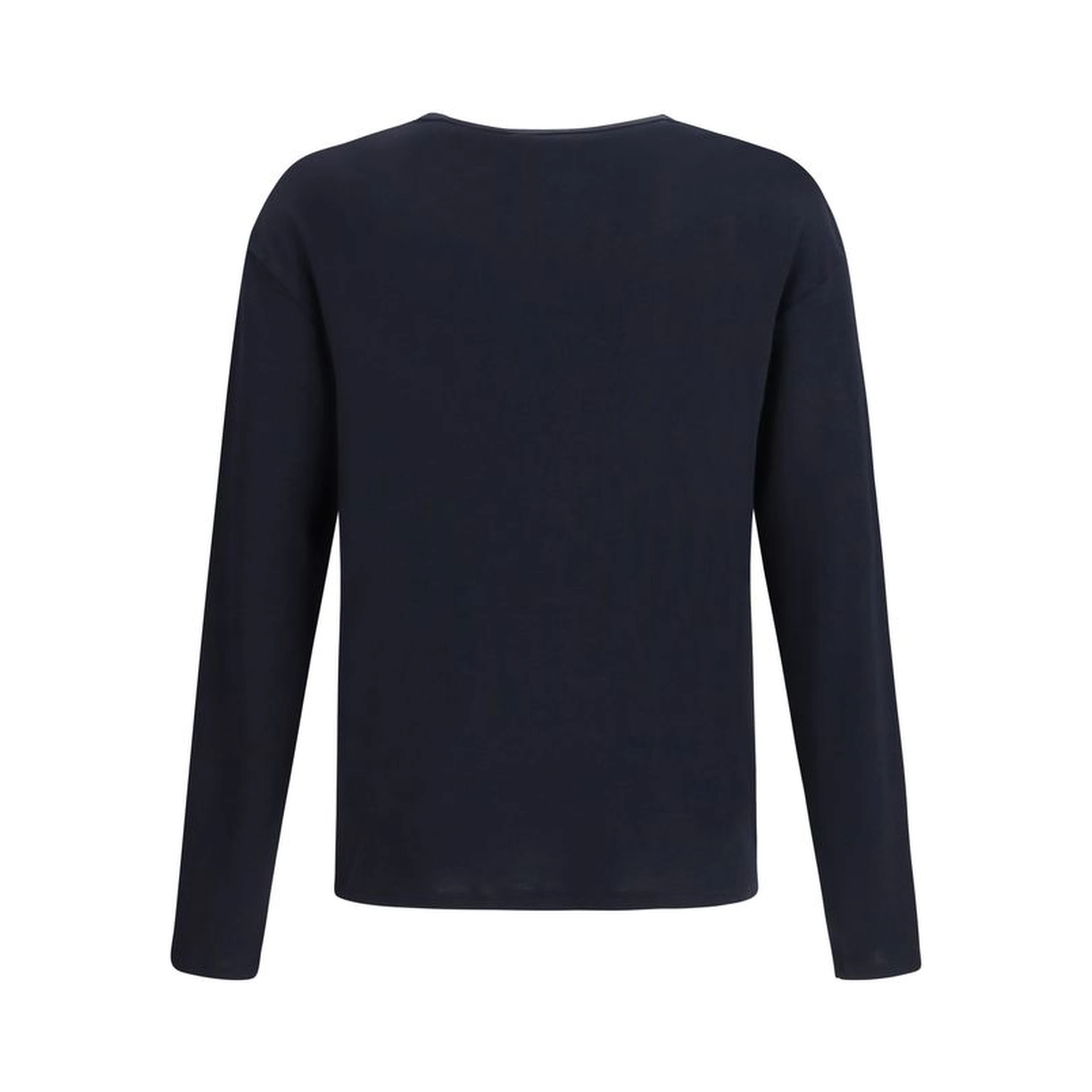 Blue Cotton Long Sleeve T-Shirt