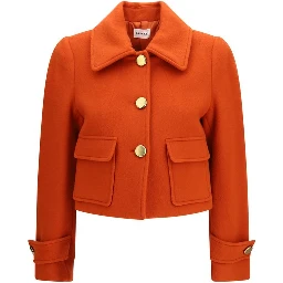 Orange Wool Oves Aries Full-Length Jacket